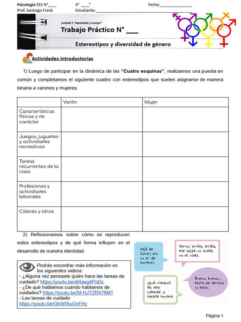 6 Estereotipos y Diversidad de Género | PDF | Masculinidad | Hombre