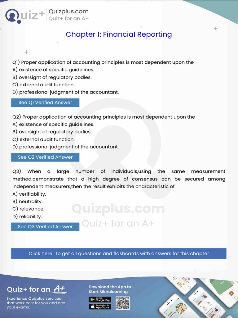 Proper Application of Accounting Principles Is Most Dependent Upon The ...