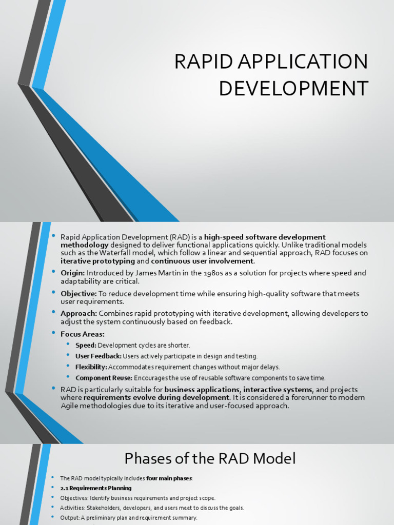 Rapid Application Development | PDF | Software Development Process ...