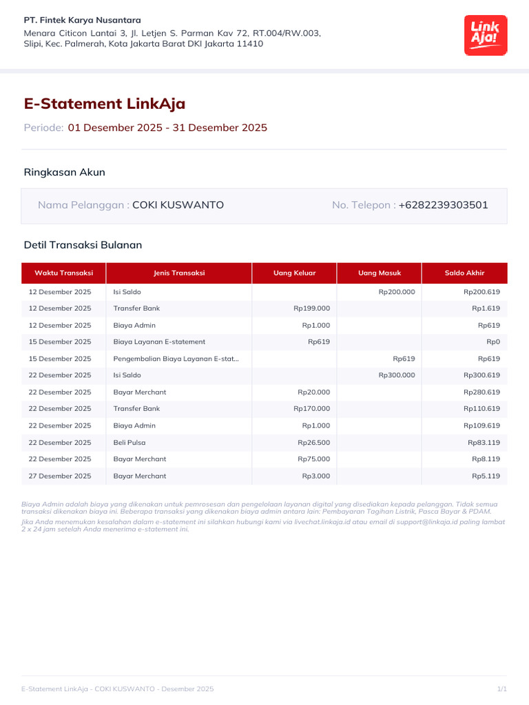 eStatement_6282239303501_Desember_2025 | PDF