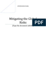 Mitigating The Global Risks: (Type The Document Subtitle)