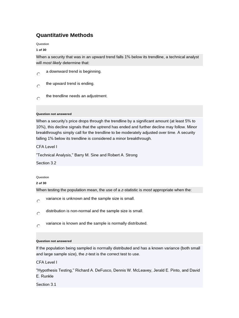Quantitative Methods 3 | PDF | Student's T Test | Capital Budgeting