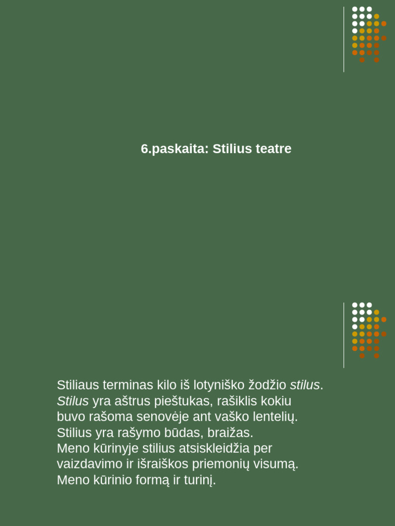 Stilius Teatre | PDF