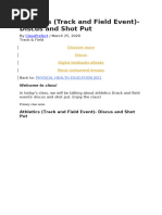 Discus Throw Rules and Measurements | PDF | Track And Field | Athletic ...