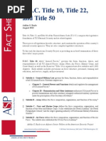 U.S.C. Title 10, Title 22, And Title 50