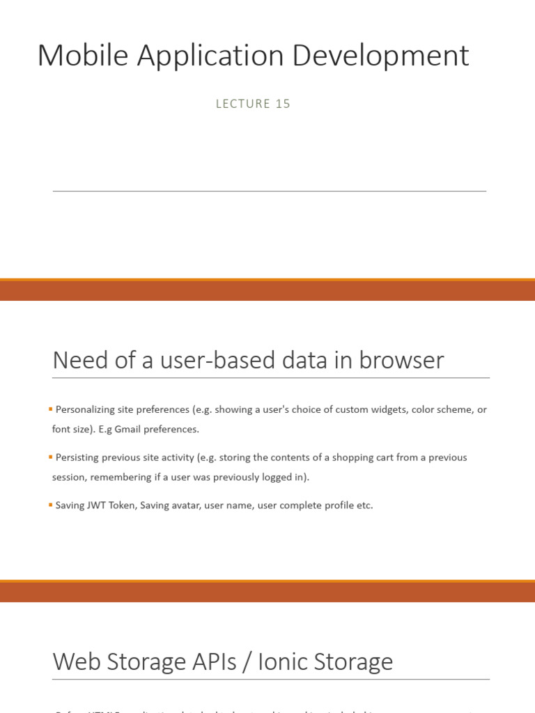 Lecture 15 - Mobile Application Development | PDF | World Wide Web ...