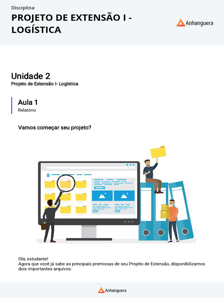 Projeto de Extensão I - Logística: Unidade 2 | PDF