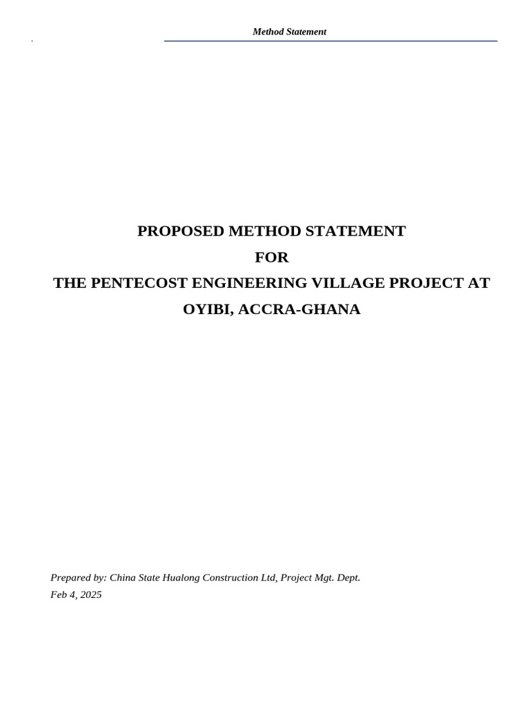 PU PEV CSH MS 001 Rev01 Method Statement | PDF | Concrete | Surveying