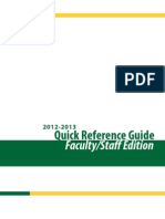 2012-2013 Quick Reference Guide - Faculty/Staff Edition