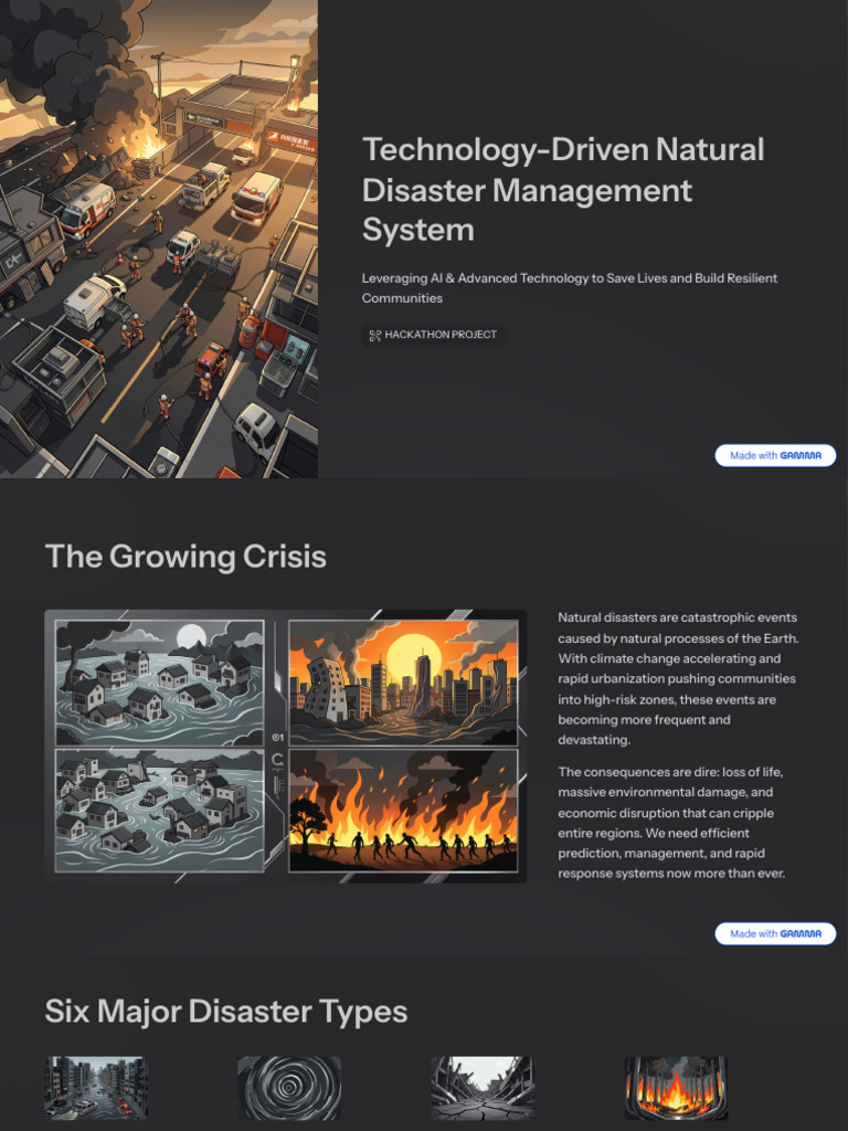 Technology Driven Natural Disaster Management System | PDF | Natural ...
