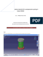 Simulation and Animation Tutorial of A Compression Spring in Catia V5R19