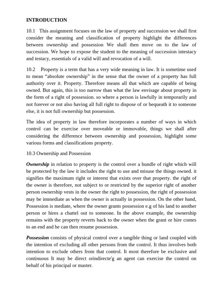 Introduction ASSIGNMENT | PDF | Mortgage Law | Property