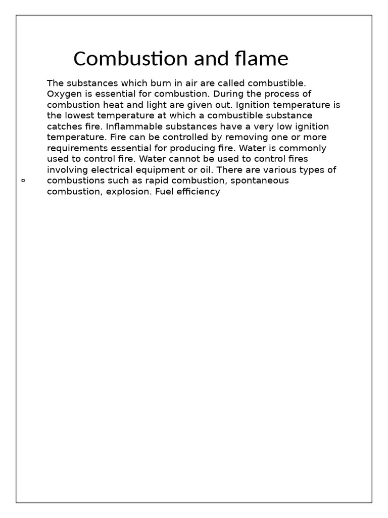 Combustion and Flame | PDF
