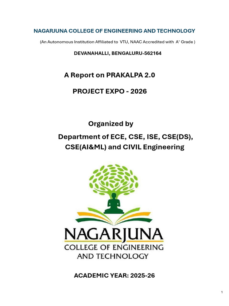 Project Expo 2025-26 Report - NCET | PDF | Science