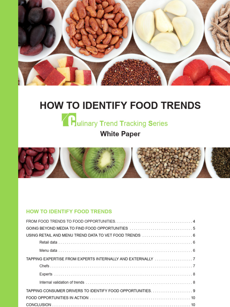 How To Identify Food Trends White Paper | PDF | Menu | Restaurants