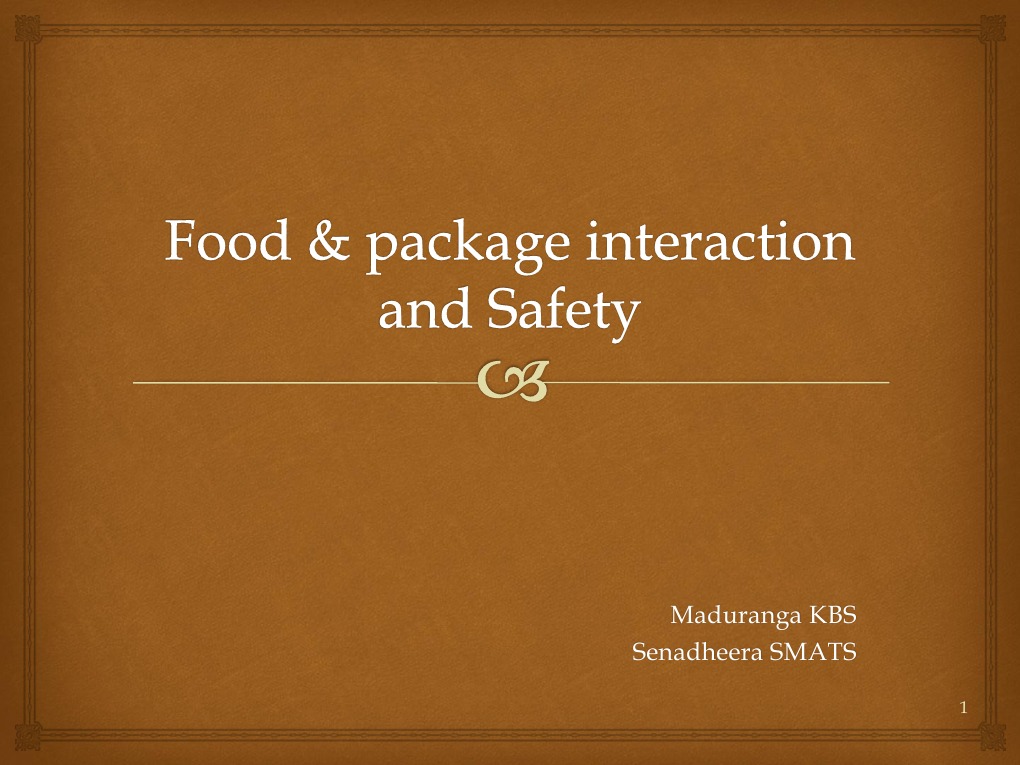 Food Packaging: Safety & Migration Issues | PDF | Packaging And ...