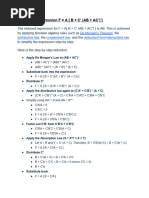 Boolean Expression Reduction Techniques | PDF | Logic | Algebra