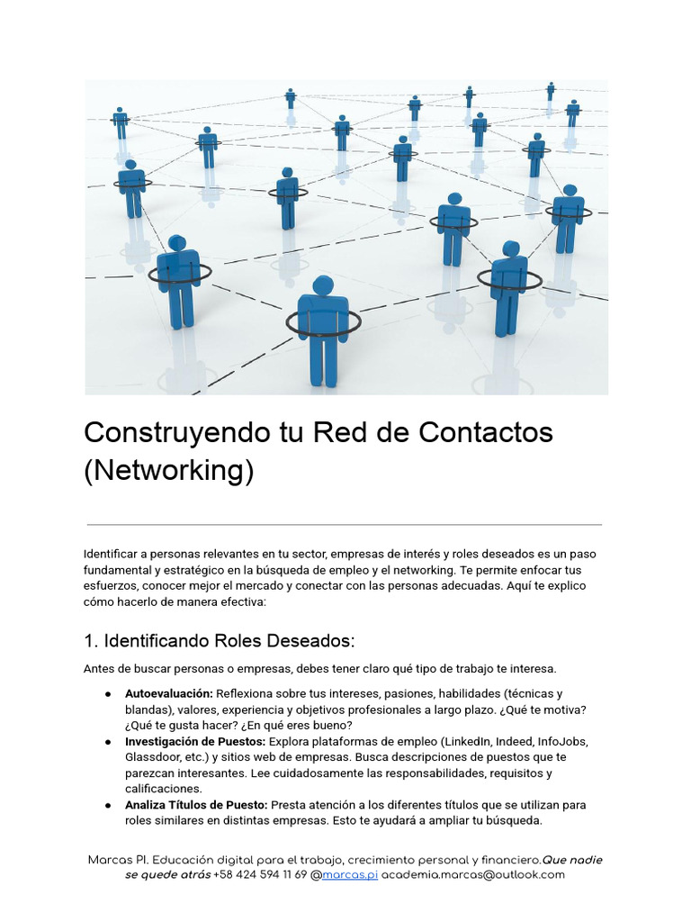 Construyendo Tu Red de Contactos (Networking) C3 | PDF | Vinculado en
