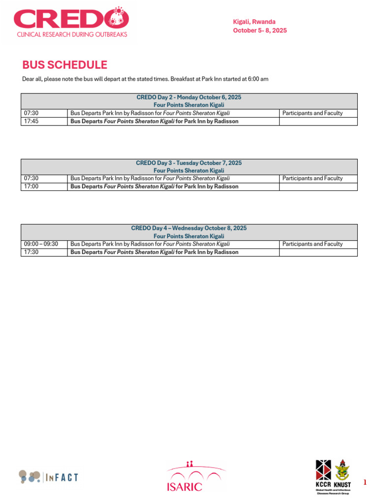 Bus Schedule | PDF