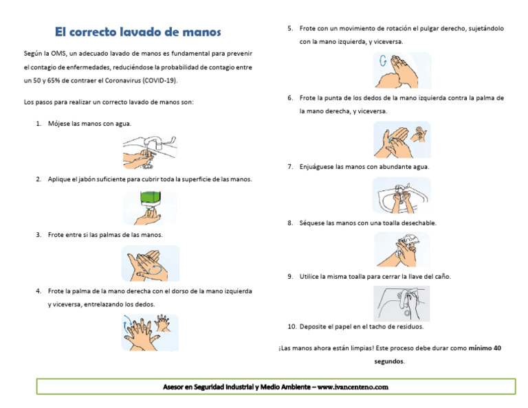 TEMA El Correcto Lavado de Manos | PDF
