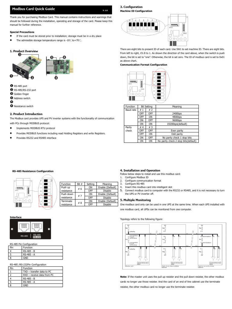 Modbus Manual | PDF | Information And Communications Technology | Data ...