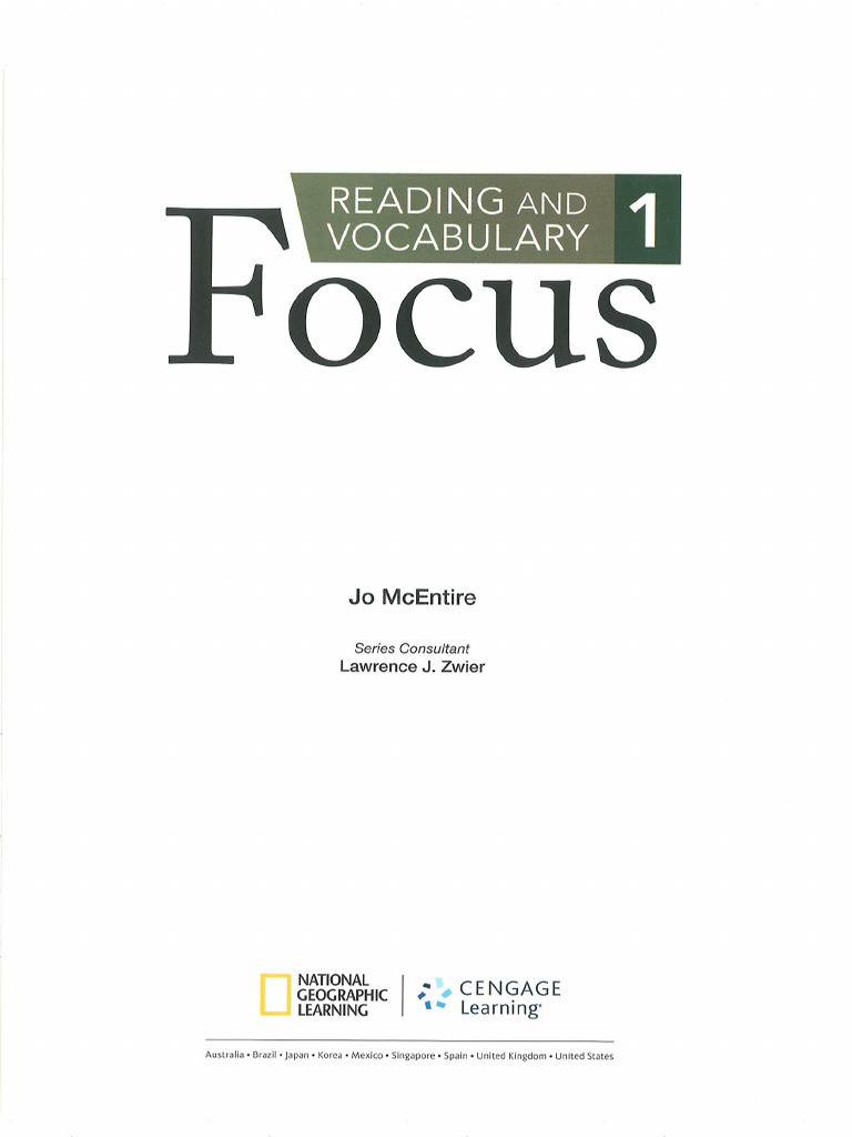 Reading and Vocabulary Focus 1 | PDF