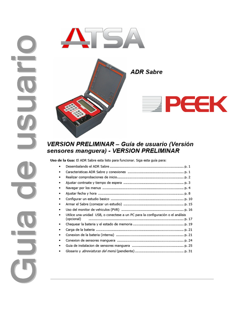 Guía de Usuario SABRE | PDF | USB | Horario de verano