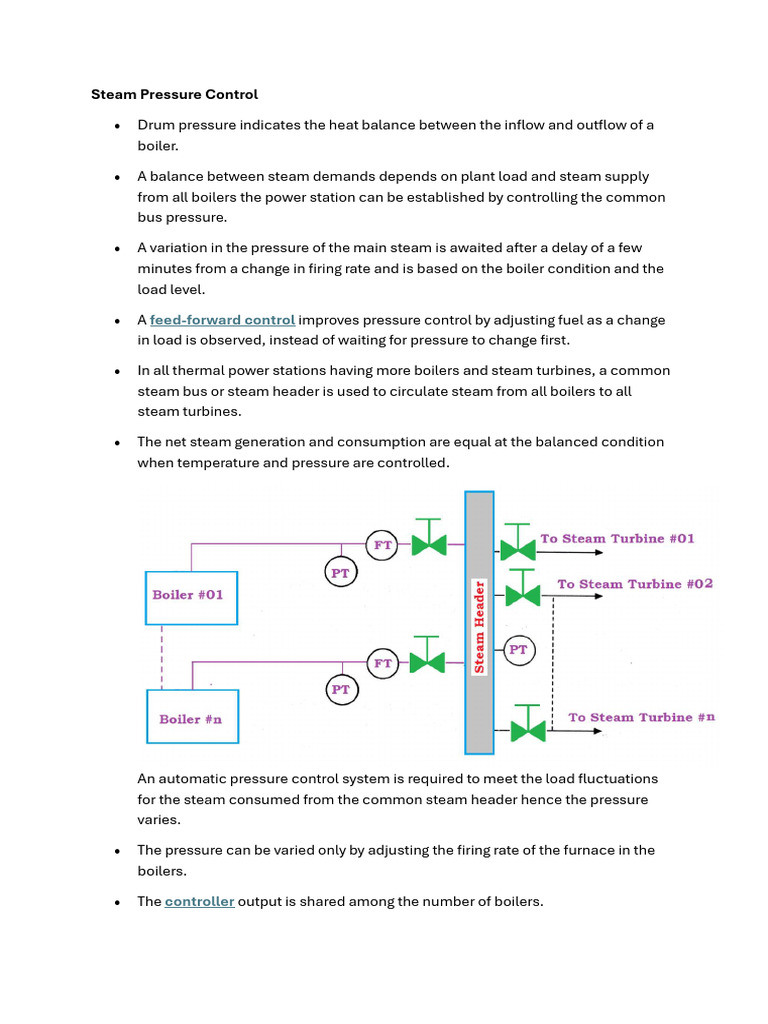 Steam Pressure Control | PDF | Boiler | Steam