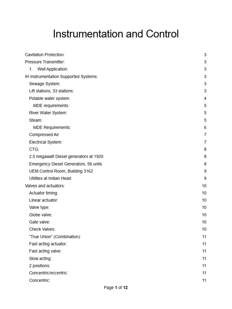 Instrumentation and Control | PDF | Valve | Actuator
