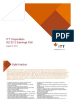 ITT Corporation Q2 2012 Earnings