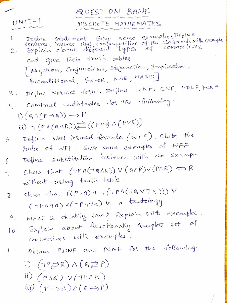 dm questions of 1st mid | PDF