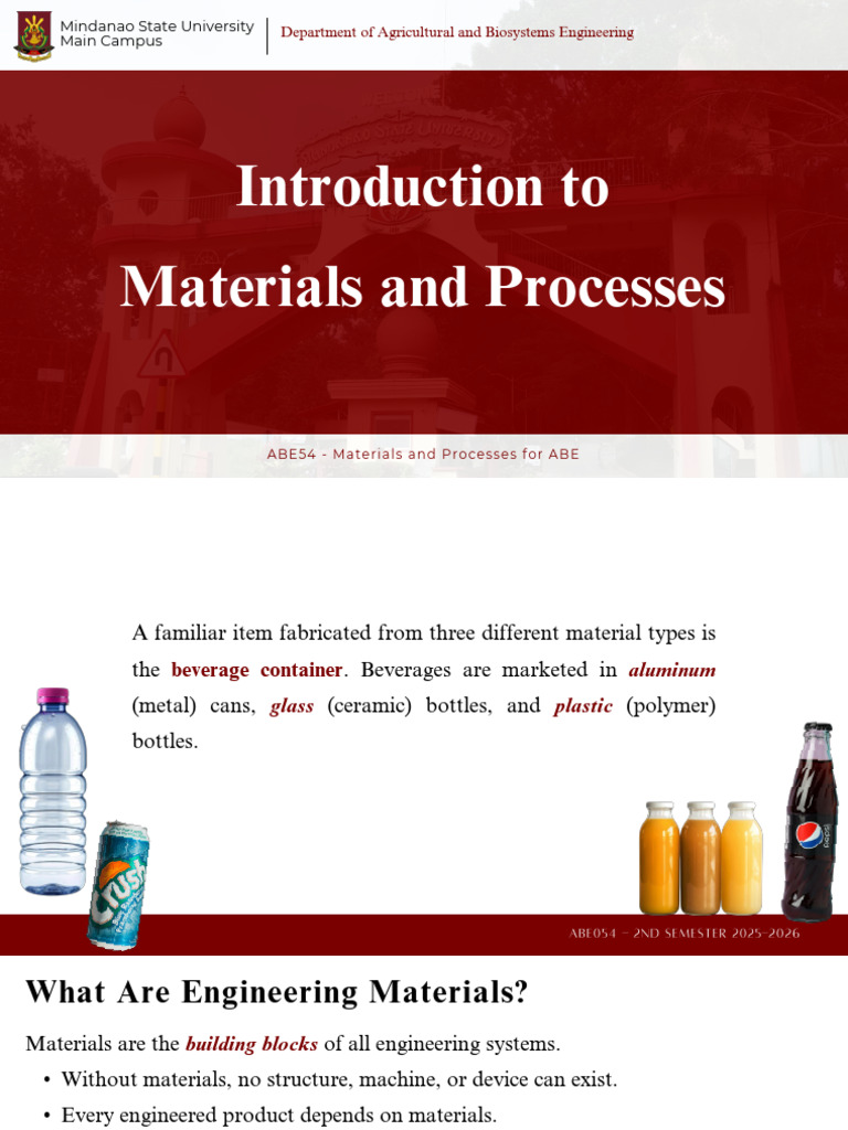 Introduction To Materials and Processes | PDF | Materials Science ...