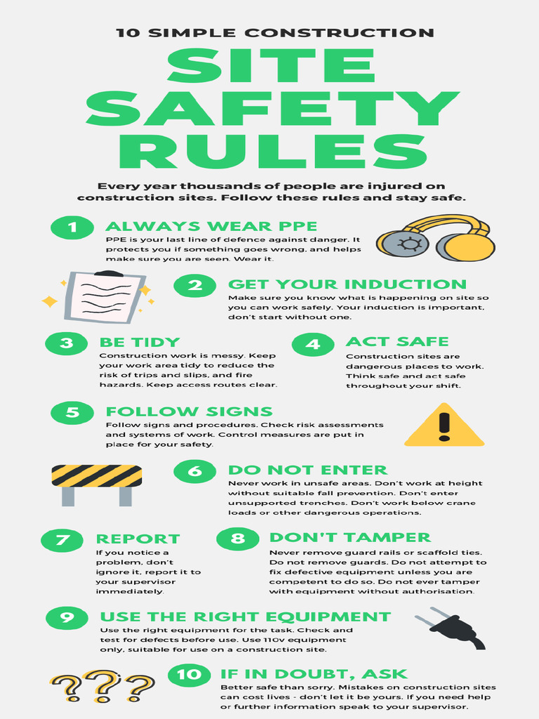 Site Safety Rules | PDF