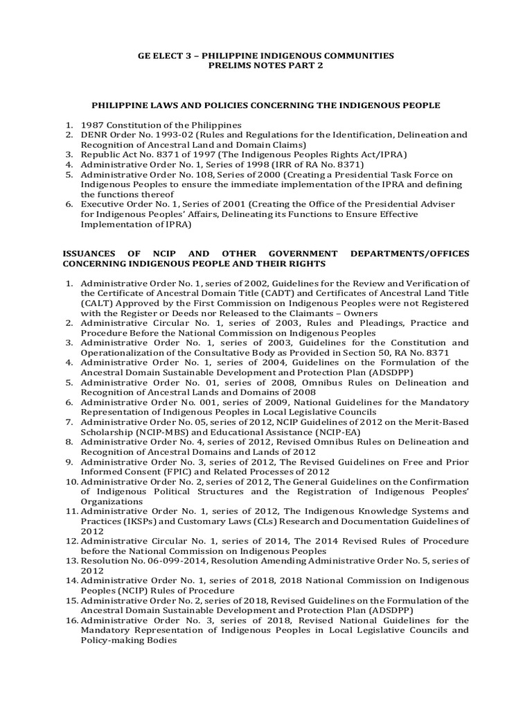 Prelims Notes Part 2 | PDF | Government