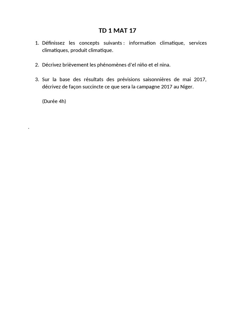 TD 1 | PDF