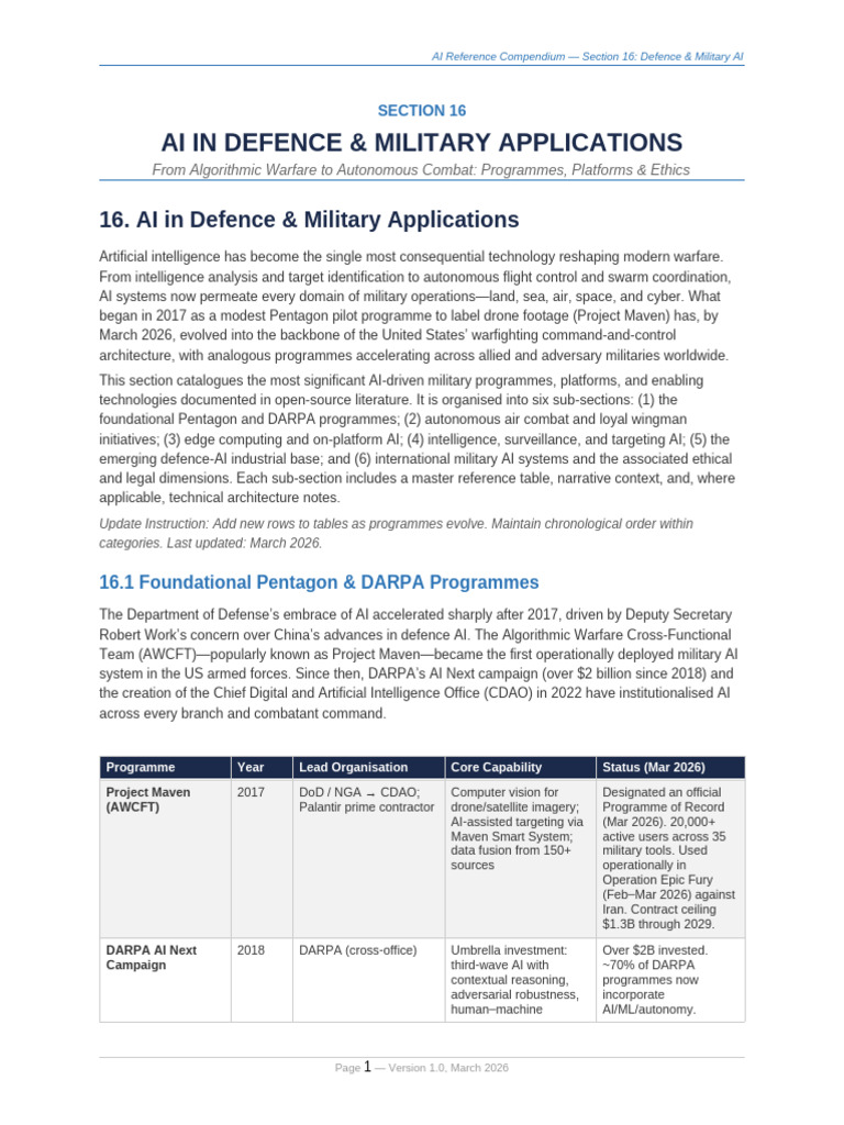 Section 16 Defence Military AI | PDF | Artificial Intelligence ...