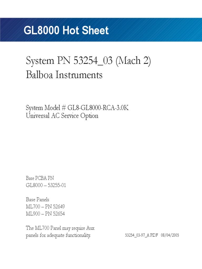 GL8000 Universal AC Service Guide | PDF | Nature