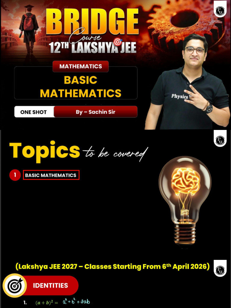 Bridge Course Complete Class 11th Maths (One Shot) Class Notes Maths by ...