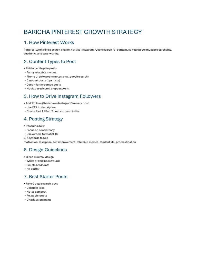 Pinterest Strategy | PDF