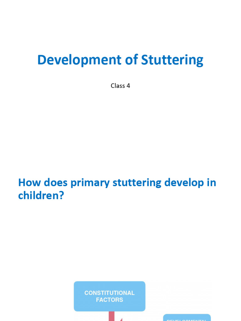 Development of Stuttering | PDF | Stuttering | Classical Conditioning