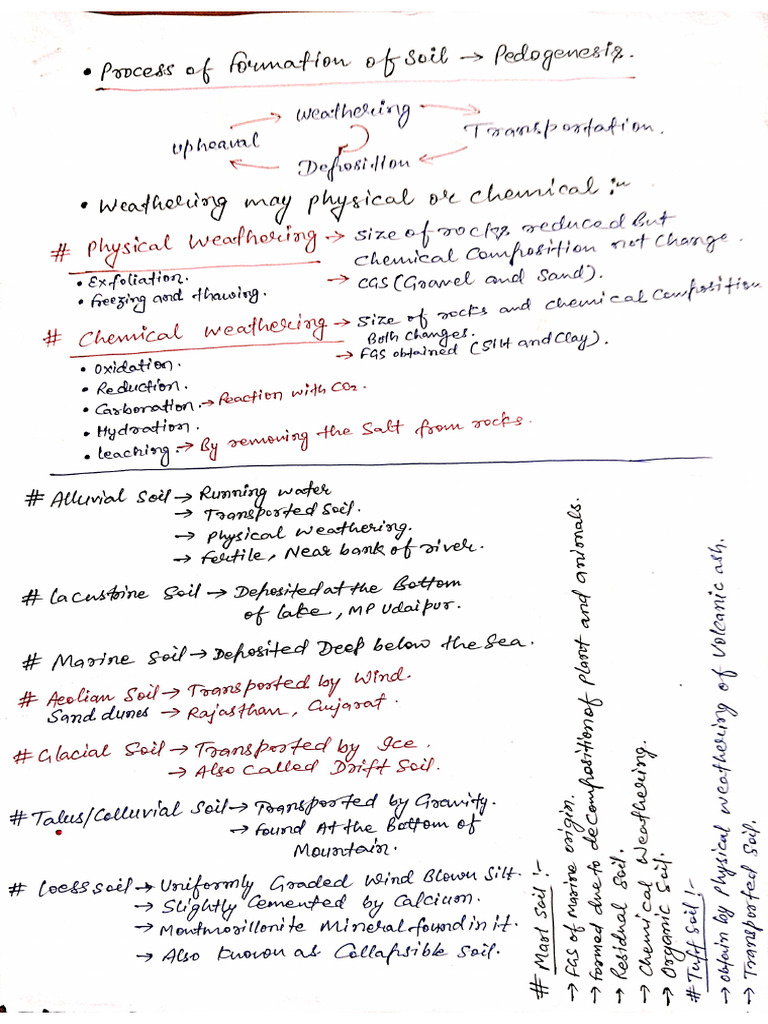 Soil Short Notes 1st Part | PDF