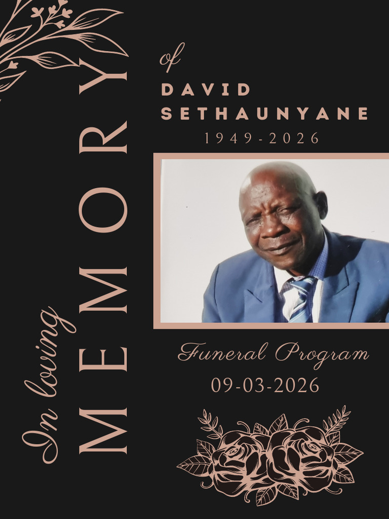 Sethaunyane Funeral Program | PDF
