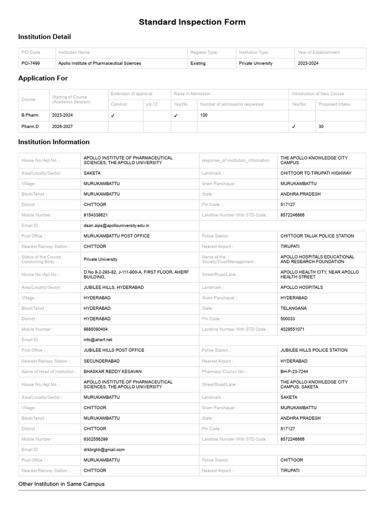 PCI 7499 Standard Inspection Form 2026 27 | PDF