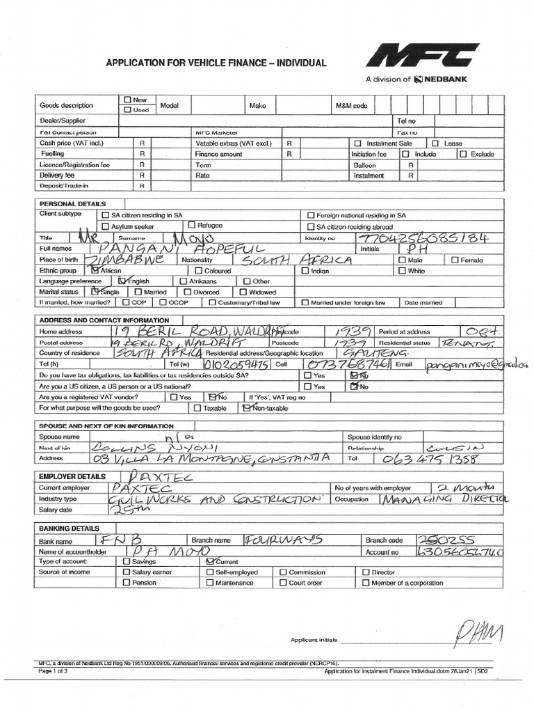Application Form | PDF