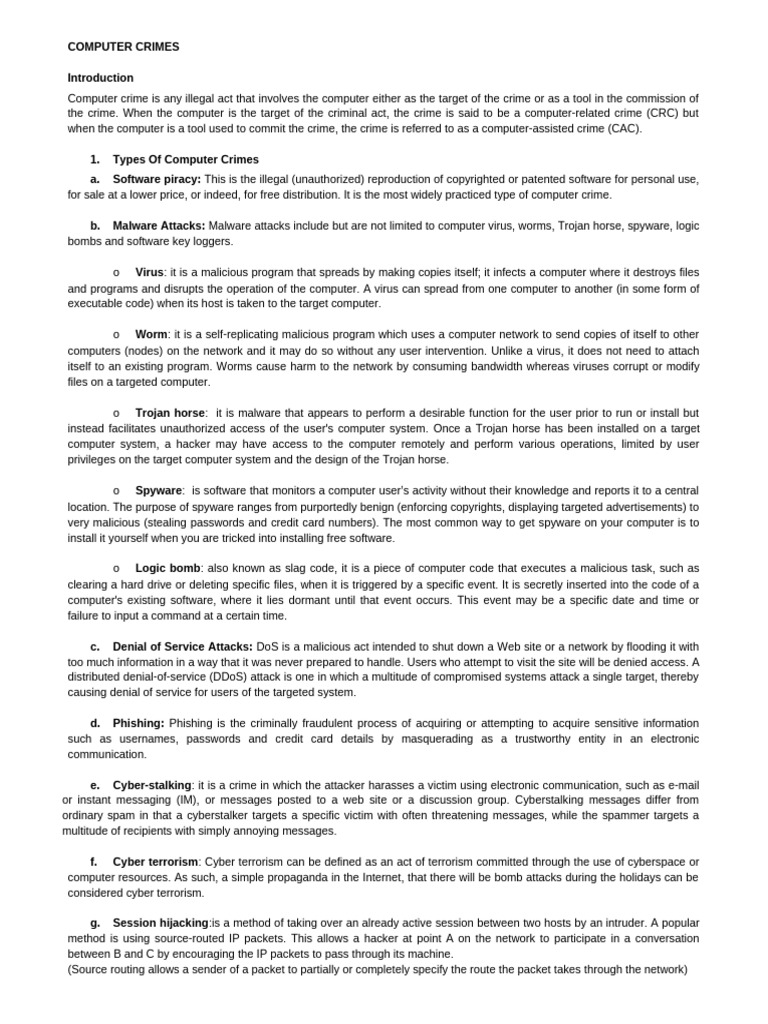 F5 - Computer Crimes | PDF