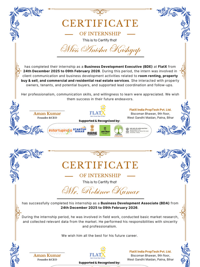 Flatx Certificate | PDF