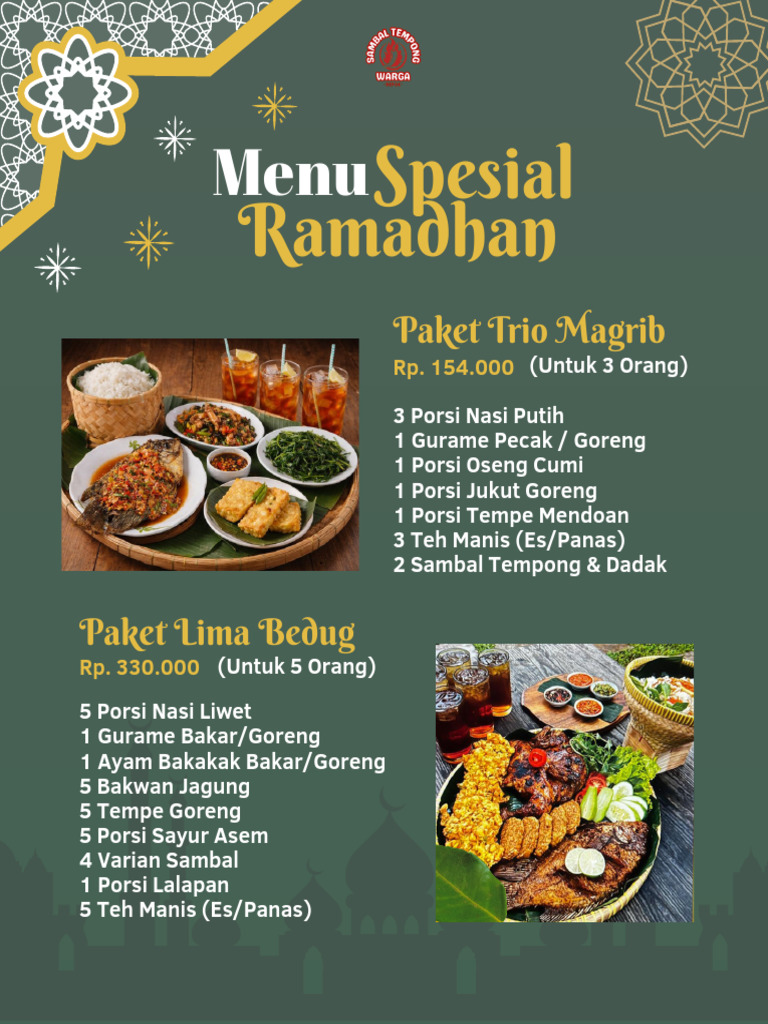 Menu Ramadhan 2026 | PDF