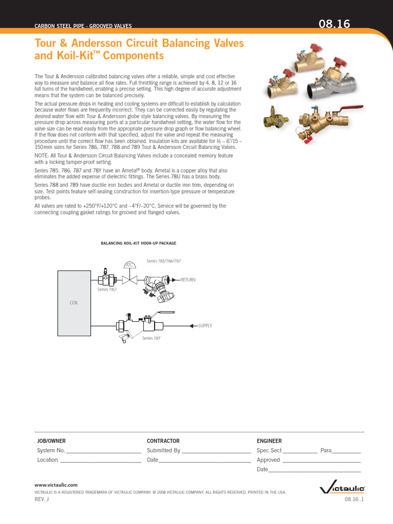 Tour Andersson TA Valves CW System | PDF | Valve | Flow Measurement