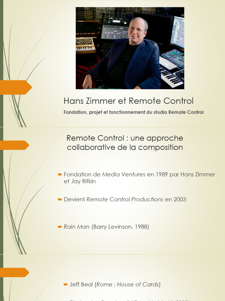 Présentation12 - Hans Zimmer Et Remote Control | PDF