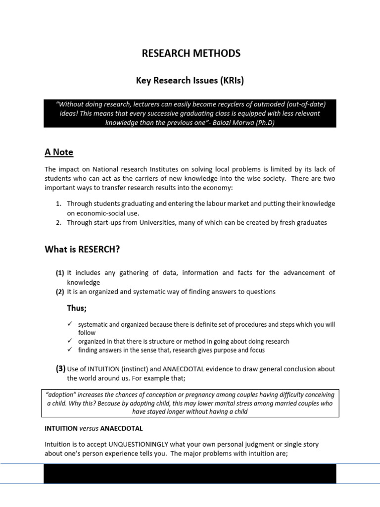 Notes on Research Methodology-BBA and BHRM and BAF | PDF | Sampling ...